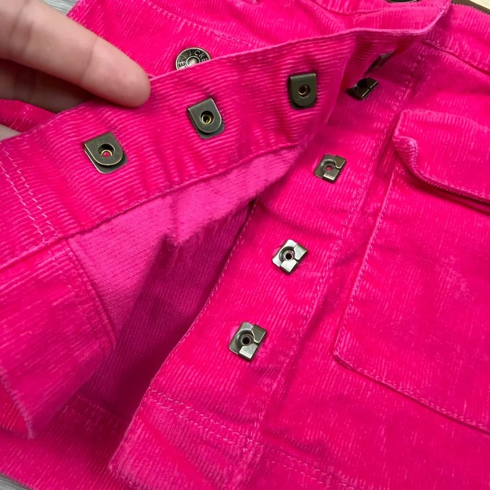 Crewcuts Girls Skirt Corduroy Button Front Mini Pink Size 5